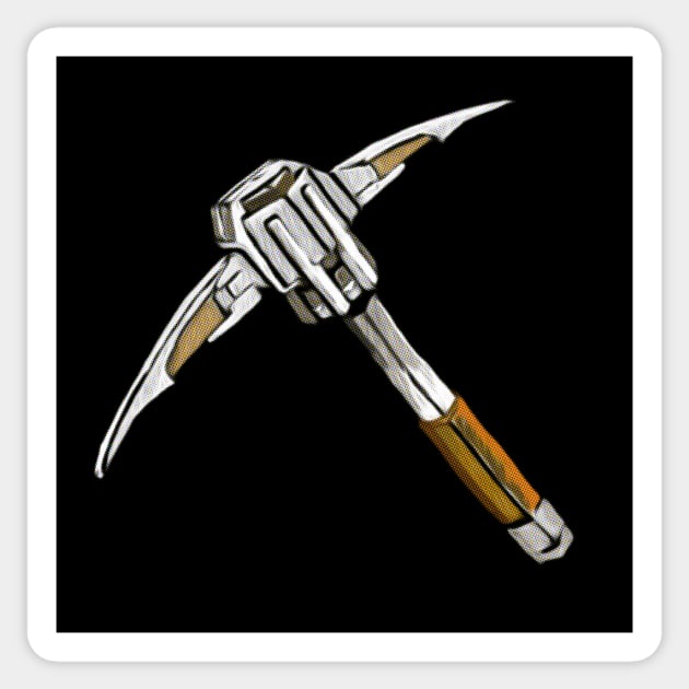 Deep Rock Galactic Company Standard Pickaxe Sticker by CatsandBats